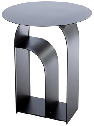 Casablanca Beistelltisch Memphis - Metall - matt schwarz - rund - Höhe 61cm x Ø 51cm - Sofatisch - Dekoration