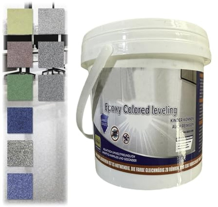 Epoxy Floor Paint, Self Levelling Epoxy Sand Floor Paint, High Gloss Marble Effect Epoxys Floors Coating, Quick Dry Waterproof Epoxys Colored Leveling, For Refinishing Concrete Tile Countertop Wood