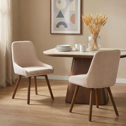 IDIMEX Esszimmerstühle Pippa 2er Set, Beige - Moderne Polsterstühle für Esszimmer und Küche, Bequeme Sitz- und Rückenpolsterung, Stühle mit stabilen Buchenholzbeinen [max. Belastbarkeit 120 kg]