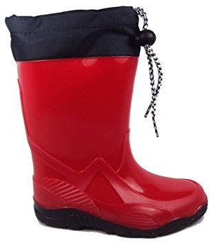 G1 Stivali Pioggia Bimbi G&G con Coulisse - Made in Italy Rosso 35