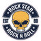 1 x Aufkleber Rockstar EST 69 Skull Bones Totenkof Rock N Roll Sticker Music DJ