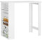 SoBuy Kitchen Breakfast Bar Table Modern Dining Table with 3-Tier Storage Shelves Tall Table for Kitchen, Living Room, or Coffee Bar White W112 x D57 x H106 cm FWT17-II-W