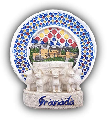 3D Granada España Refrigerador Imán de Nevera Recuerdos Turísticos Hecho A Mano de Resina Artesanía Pegatinas Magnéticas Inicio Cocina Decoración Regalo de Viaje