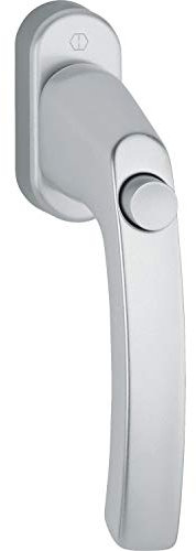 Hoppe 11715133 Fenstergriff LIÈGE-mit Druckknopf, VK 7 x 43, Silber eloxiert,