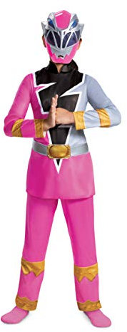 Pink Ranger Deluxe Costume for Kids, Power Rangers Dino Fury, Large (10-12)