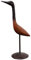 Antikas - Vogelfigur, S, Gartenfigur, Metallfigur, Kranich, Tierfiguren, 31 cm x 22 cm