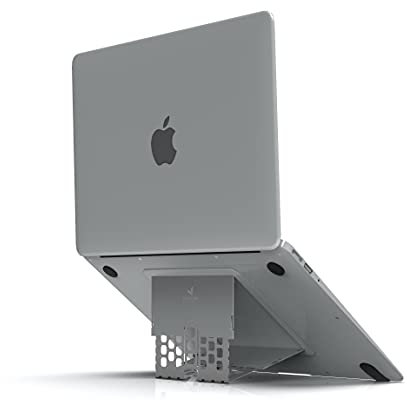 MAJEXTAND Paper-Thin MacBook Stand, Laptop Riser, Slim Portable Ergonomic Ventilated Stand, 6 Adjustable Heights from 2.1 to 3.6, Compatible with Laptops Up to 18”, US Patented (Space Grey)