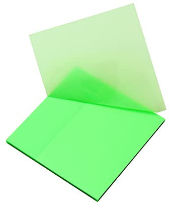 Transparente Haftnotizen,Selbstklebendes Transparent Sticky Notes,Wasserfest Haftnotizzettel Set,Wiederbeschreibbar Klebezettel,für Schule,Büro,Studenten,Bürodokumenten,Büchern,75×75 mm,50PCS (Grün)
