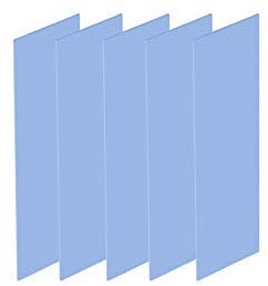 Adwits 5 Pack 20x67x2.0mm Thermal Conductive Silicone Pads with 6.0 W/mk Thermal Conductivity, Soft Safe Simple to Apply for SSD CPU GPU LED IC Chipset Cooling -Blue