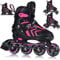 Inliner Skates 4in1 Rollschuhe Inlineskates Schlittschuhe Verstellbar Kinder Erwachsene | ABEC7 Lager | Größen 29-43 (M (34-38))