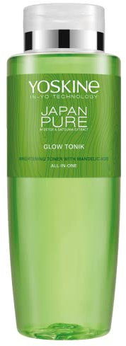 Yoskine Japan Pure Brightening Toner Aufhellendes Gesichtswasser mit Mandel und Milchsäure für strahlende Haut