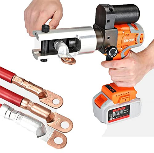 Herramienta De Crimpado HidráUlica EléCtrica, Herramienta De Crimpado De Cable De Crimpadora HidráUlica Herramienta De Crimpado De Cable De BateríA, Ideal Para Terminar Terminales De Cobre/Aluminio