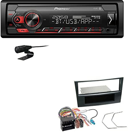 Pioneer MVH-S320BT 1-DIN Bluetooth Autoradio USB FLAC Spotify mit Einbauset passend für Opel Corsa D 2006-2014 Stealth Black