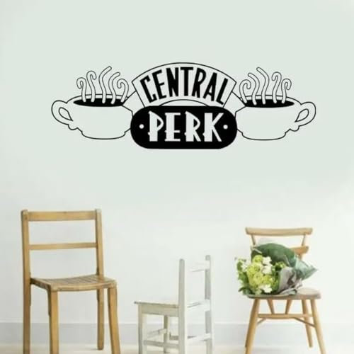 Large Central Perk Wall Sticker Friends Logo Tv Show Coffee Wall Decal Cafe Kitchen Dining Room Vinyl Decor 85X28CM