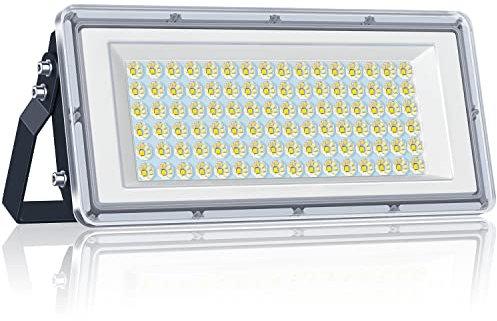 YIQIBRO Projecteur LED Extérieur 100W, 10000LM 7000K, IP67 Imperméable, 85-265V, Éclairage pour Jardin, Terrasse, Garage, Usine