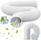Tuyau d'évacuation 130 mm 3 m, tuyau d'évacuation pour climatisation, sèche-linge, hotte aspirante, accessoire de sèche-linge