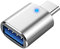 Convertitore da tipo C a USB: adattatore da usbc a USB-A, adattatore per caricabatteria da auto con ricarica rapida 3.0 | Adattatore USB C Cavo di ricarica intrecciato da USB A a tipo C compatibi