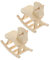ibasenice 2St Kinderspielzeug aus Holz für Holzpuzzle DIY Schaukelpferd Figur Schaukelpferd Bastelsets für Holzmalerei für hölzern Khaki