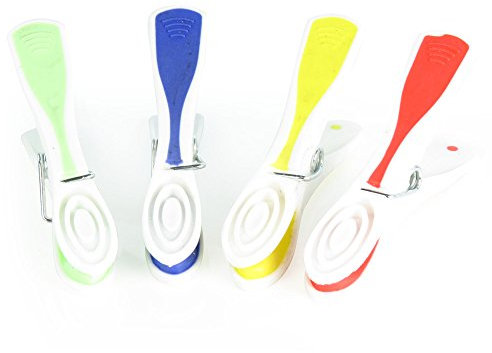 Hangerworld 72 Starke 8cm Wäscheklammern mit Soft Grip Buntes Design für Wäsche aufhängen