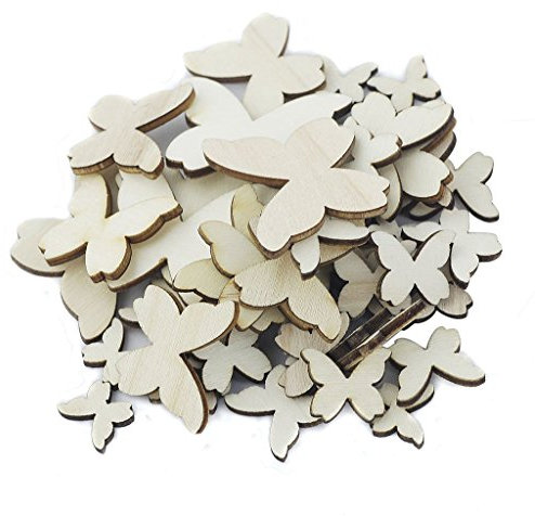 50pcs DIY Set Schmetterling Holz Scrapbooking Deko Verschönerung Scrapbook