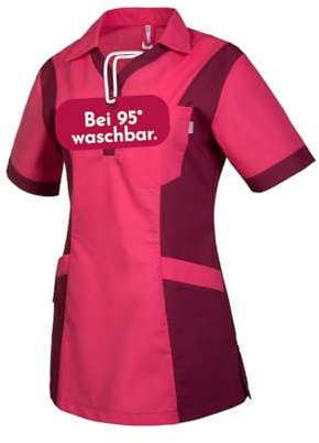 Clinotest Damenkasack Julia - 95 Grad waschbare, kochfeste Kasacks ohne Einlaufen - Kasack aus 65% Polyester, 35% Baumwolle - Pflege Berufsbekleidung für Krankenschwester, Altenpflege, Kosmetik UVM.