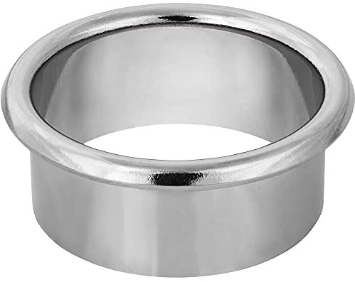 Gedotec Passe Cable Bureau Métal -VOID-Guide Circulaire Nickelé pour Câbles et Fils - Passe-Câbles Organiseur de Bureau, Table, Meuble d'Ordinateur, Plan de Travail - Ø Perçage 80 mm - 1 Pièce