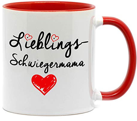 Tasse Lieblings Schwiegermama Tasse in hochwertiger Qualität, beidseitig bedruckt. Die schönste Art wenn man etwas zu sagen hat. Ein tolles Geschenk für die Schwiegermutter z.B. als Dankeschön.