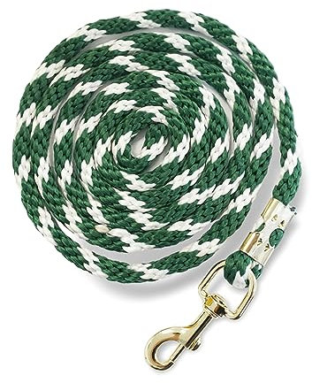 Führstrick für Pferd - Anbindestrick in verschiedenen stylischen Designs, Führleine, Anbindeseil Pony, Esel, Ziege (Grün)