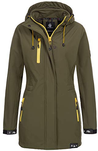 Rock Creek Softshellmantel Damen Outdoor D-423 | Wasserabweisende Übergangsbekleidung, funktionale Wanderjacke für Frauen, Camping, Freizeit und wechselhaftes Wetter