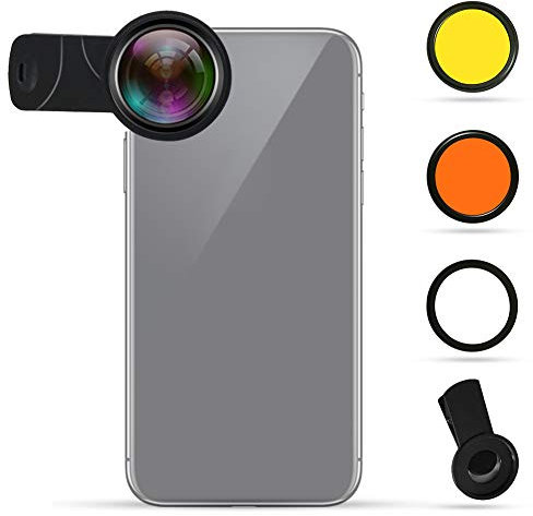 YOUTHINK Set filtri obiettivo per fotografia acquario Obiettivo macro giallo arancione Lente per acquario marino Lente per fotografia acquario corallo e filtro macro