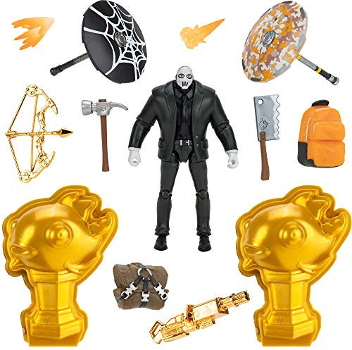 FORTNITE Brutus (Shadow) Solo Mode Core Figure and 2 Mythic Goldfish Collectibles - 10.2 cm Collectible Action Figure Plus Accessories