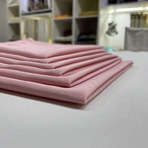 T&S SET 10 TOVAGLIOLI DI STOFFA MISTO COTONE MORBIDO - COLORE ROSA ANTICO - MIS. 45X45 - MADE ITALY