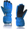 Durio Kinder Ski Handschuhe Winter Skihandschuhe Winddicht Wasserdicht Warm Handschuhe Junge Mädchen Outdoor Sports Schneehandschuhe Blau 4-6 Jahre
