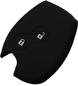 SALPIE Colorful Shell Case Soft Silicone Remote Control Key Shell 2 Buttons Compatible for Renault Dacia Logan Sandero Duster Express Clio Twingo Modus Kangoo (Black, Silicone Cover)