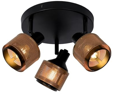 LUCIDE RAFA - Ceiling Spotlight - Ø 35 cm - 3xE14 - Black