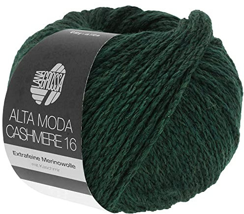 LANA GROSSA Alta Moda Cashmere 16 | Feinste 16 Mikron Merinowolle mit Kaschmiranteil | Handstrickgarn aus 78% Schurwolle (Merino) 12% Kaschmir & 10% Polyamid (Nylon) | 50g zum Stricken | 110m Garn 57