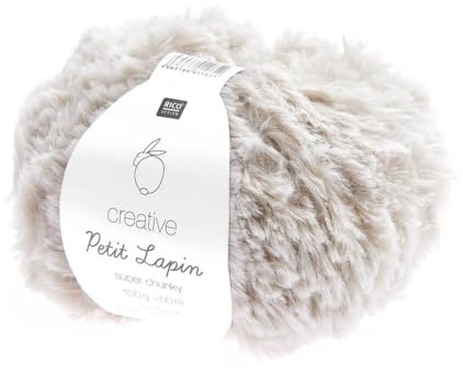 Rico Design 100g Creative Petit Lapin super chunky - Farbe: 17 - staub - für unglaublich weiche Fellflächen
