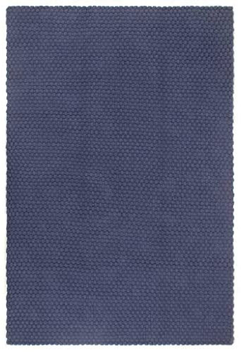 vidaXL Tapis Rectangulaire Carpette de Salle de Séjour Tapis de Zone Moquette de Salon Tapis de Sol Vestibule Intérieur Bleu Marine 160x230 cm Coton