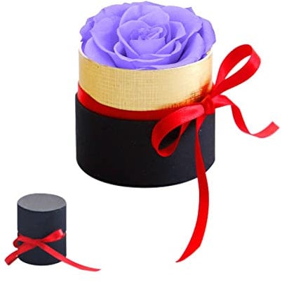 Mini Scatola Regalo Rosa eterna,Rose Stabilizzate Fatte a Mano,Regalo di San Valentino,Regali per la mamma,Rosa Eterna,Fiore Mai Appassito,RosaStabilizzata,Ragazze Regali di nozze,Un regalo per lei