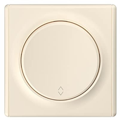 OneKeyElectro Set: Wechselschalter 1fach mit Florence Abdeckrahme, Steuerung ein Licht von zwei Orten, Lichtschalter rund, Unterputz, Schutzart IP20, 230V/16A - beige