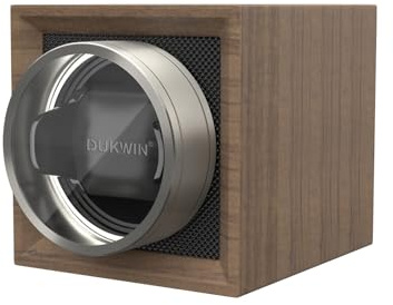 DUKWIN Single Watch Winder Box Portable Watch Winders for 1 Watch with Quiet Japanese Motor, Dual Power Supply for Travel