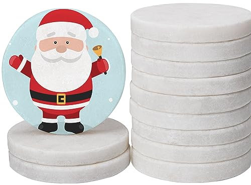 Hisredsun 9 Pcs 3.93 Large White Round Painting Pebbles, Large Smooth Pebbles for Painting Mandala and Kindness Rocks for Arts, Crafts, 3.93 Diameter (9)