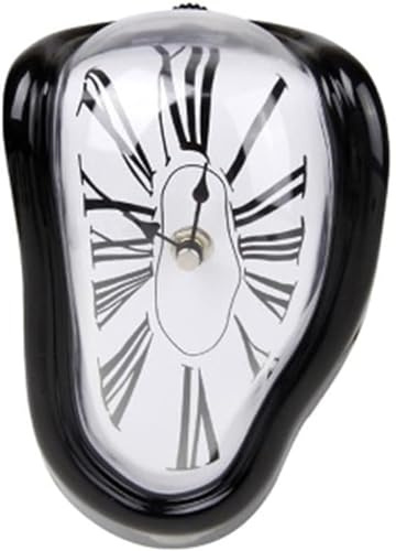 ZHXJXJ Salvador Dali Abstrakte Kunstuhr, Persistenz der Erinnerung, schmelzende Uhr, neuartige, surreale verzerrte Wanduhren, für dekoratives Zuhause, Büro, Regal, Schreibtisch, Tisch, lustiges