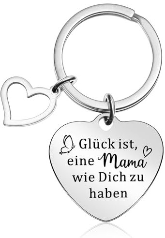 Otuuz Mama Schlüsselanhänger Geschenke Herz Beste Mama Schlüsselanhänger mit Gravur Dankesgeschenke zum Weihnachten Muttertag Geburtstag Geschenkideen