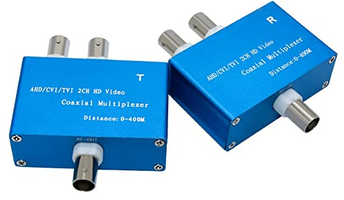 Jikoiuty 1080P AHD/CVI/TVI/2CH HD Video Koaxial Multiplexer (2 Kanal Video im Einem Koaxialkabel ÜBertragung)