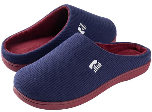 RockDove Damen Original Zweifarbige Hausschuhe mit Rückstellschaum, 40/41 EU, Indigo und Wein