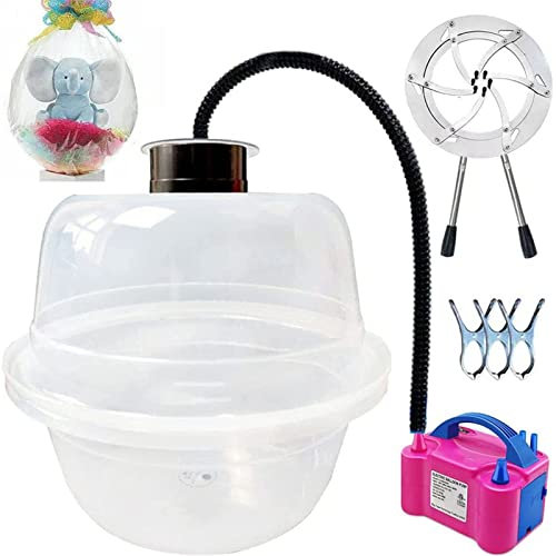 Ballon-Füllmaschine, mit 800 W elektrischer Ballonpumpe und Ballon-Expander, DIY-Ballon-Füller-Werkzeug-Set, für Rosenstrauß, Hochzeit, Weihnachten, Geburtstag, Party, Geschenk, Kunst, Weiß (weiß)