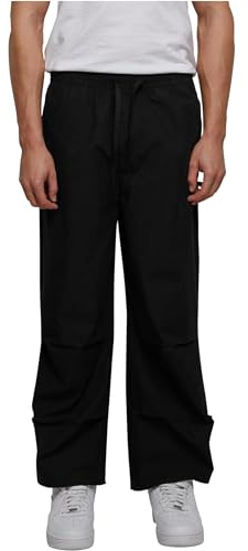Urban Classics Herren Hose Wide Poplin Pants, lässige Hose mit Kordelzug für Männer, Loose Fit, Baumwolle