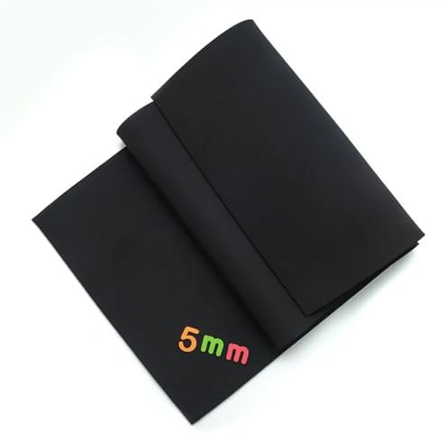 Neopren Wasserdichtes Gewebe Schwarzes Neopren, 5 mm dick, Nähstoff, Stretchstoff, anderer Tauchstoff, Stretch Neopren Stoff Wasserdicht (Color : Black, Size : 45cm x 15cm)