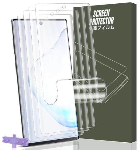 Gelaasso 4 Stück Schutzfolie für Samsung Galaxy Note 10 [Nicht-Glas], Vollständige Abdeckung Flexibilität TPU Folie, HD Klar Displayfolie für Samsung Galaxy Note 10 Schutzfolie